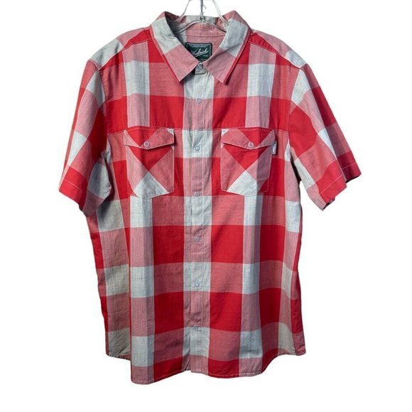Woolrich Men's Zephyr Ridge Space Dye Modern Fit Snap Front Shirt Size XL Red - Picture 1 of 9